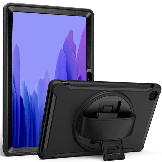 Rugged 360 case for case Samsung Tab A7 10.4 T500 / T505 with hand strap and kick stand
