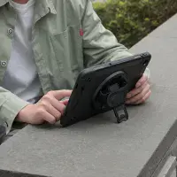 Rugged 360 case for Lenovo Idea Tab Pro TB373 with hand & shoulder strap and kick stand