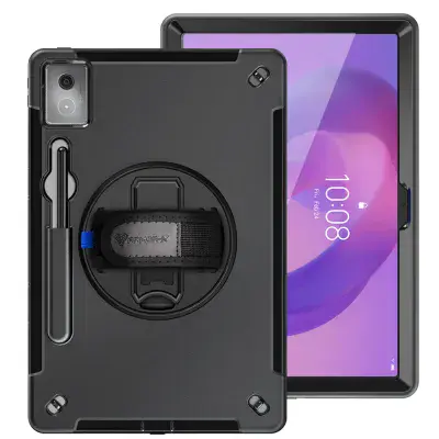 Rugged 360 case for Lenovo Idea Tab Pro TB373 with hand & shoulder strap and kick stand
