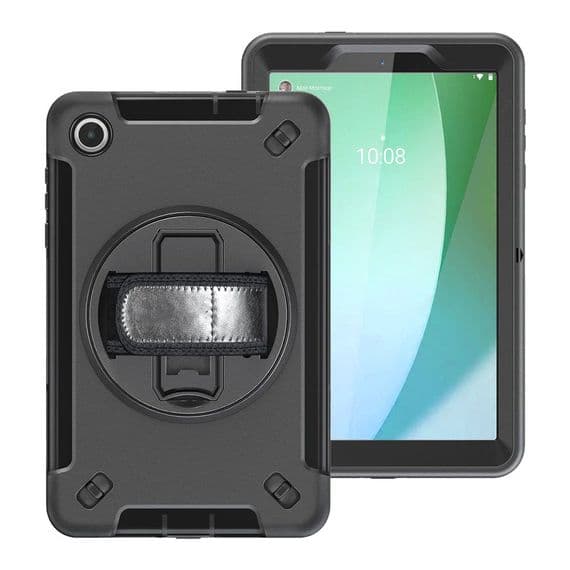 Rugged 360 case for Lenovo Tab M8 4th gen with hand strap and kick stand