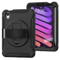 Rugged 360 grip case for the Apple iPad Mini 6 Incl. tempered glass screen and stylus holder