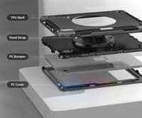 Rugged armour pro 360 case for Apple iPad 10.9 2022 gen 10 with tempered glass screen protector