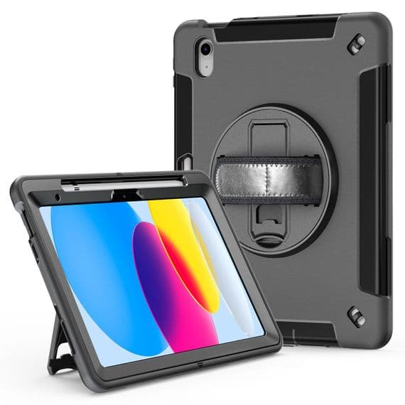 Rugged armour pro 360 case for Apple iPad 10.9 2022 gen 10 with tempered glass screen protector