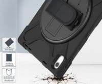 Rugged case for Apple iPad 11 2025 with hand & shoulder strap & glass screen protector