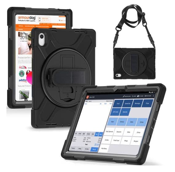 Rugged case for Apple iPad 11 2025 with hand & shoulder strap & glass screen protector