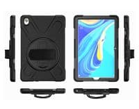 Rugged case for Huawei MediaPad M6 10.8 with hand/shoulder strap and kick stand