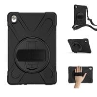 Rugged case for Huawei MediaPad M6 10.8 with hand/shoulder strap and kick stand