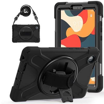Rugged case for Lenovo Tab K9 TB305 with hand/shoulder strap and kick stand