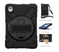 Rugged case for Lenovo Tab M8 4th gen with hand/shoulder strap and kick stand