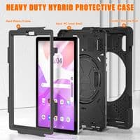 Rugged case for Lenovo Tab M8 4th gen with hand/shoulder strap and kick stand