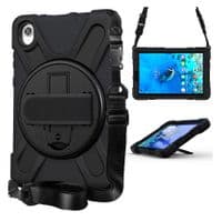 Rugged case for Lenovo Tab M8 4th gen with hand/shoulder strap and kick stand