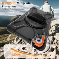 Rugged case for Lenovo Tab One TB305 with hand/shoulder strap and kick stand