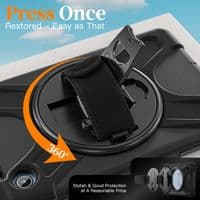 Rugged case for Lenovo Tab One TB305 with hand/shoulder strap and kick stand