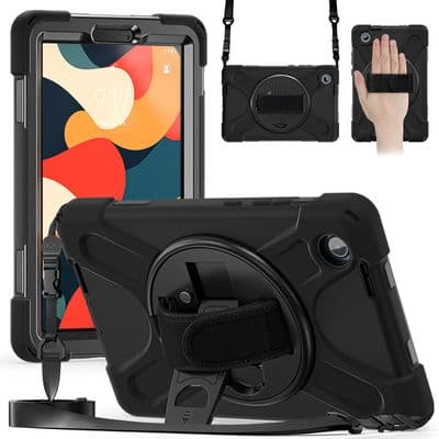 Rugged case for Lenovo Tab One TB305 with hand/shoulder strap and kick stand