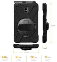 Rugged case for Samsung Tab Active2 8.0 T390 / T395 with kick stand, hand and shoulder strap