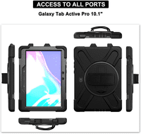 Rugged case for Samsung Tab Active4 Pro kick stand, hand & shoulder strap