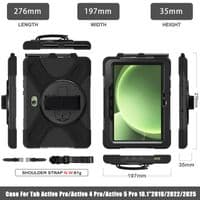 Rugged case for Samsung Tab Active5 Pro kick stand, hand & shoulder strap