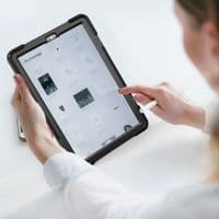 Rugged case for Samsung Tab S10 FE with kick stand, hand and shoulder strap