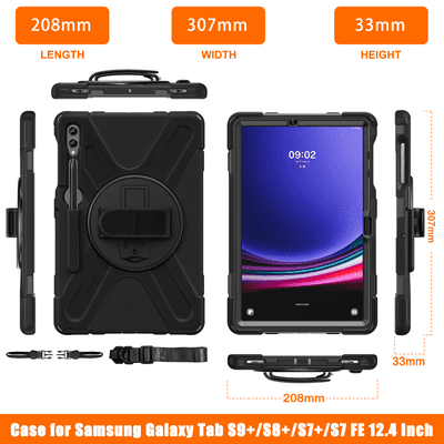 Rugged case for Samsung Tab S10+ X820 X826B 12.4
