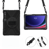 Rugged case for Samsung Tab S7, S8, S9 with kick stand, hand and shoulder strap