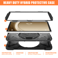 Rugged case for Samsung Tab S9 FE with kick stand, hand and shoulder strap