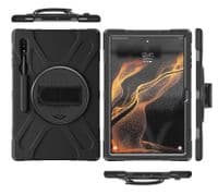 Rugged case for Samsung Tab S9 ULTRA 14.6, with kick stand, hand and shoulder strap