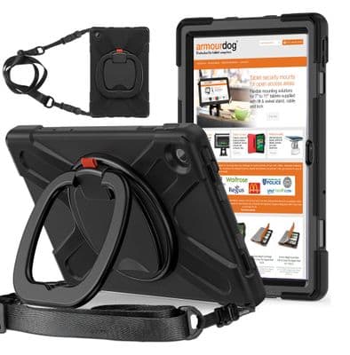Rugged 'ring' case for Lenovo Tab M10 Plus 3rd gen 10.6 shoulder strap and kick stand