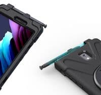 Rugged 'ring' case for Samsung Tab Active5 with kick stand, hand and shoulder strap