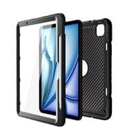 Slimline case for Apple iPad Air 11 (2024) with hand & shoulder strap & glass screen protector