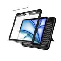Slimline case for Apple iPad Air 11 (2024) with hand & shoulder strap & glass screen protector