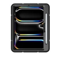 Slimline case for Apple iPad Pro 11 (2024) with hand & shoulder strap & glass screen protector