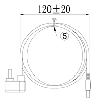 Two metre USB-A to USB C power and data cable with 180-degree head