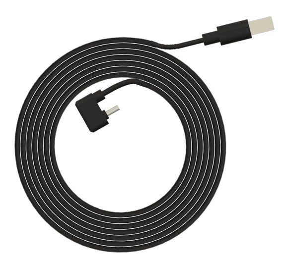 Two metre USB-A to USB C power and data cable with 180-degree head