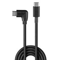 Type C  to Type C charge cable. Five metres in length with right angled head in black