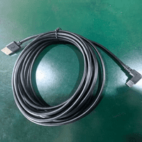 Type C  to Type C charge cable. Five metres in length with right angled head in black