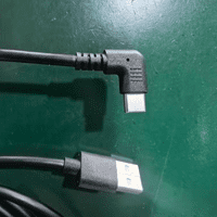 Type C  to Type C charge cable. Five metres in length with right angled head in black