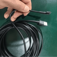 Type C  to Type C charge cable. Five metres in length with right angled head in black