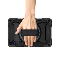 Ultra rugged 360 case for Lenovo Tab M10 5G with hand strap and kick stand