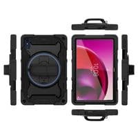 Ultra rugged 360 case for Lenovo Tab M10 5G with hand strap and kick stand