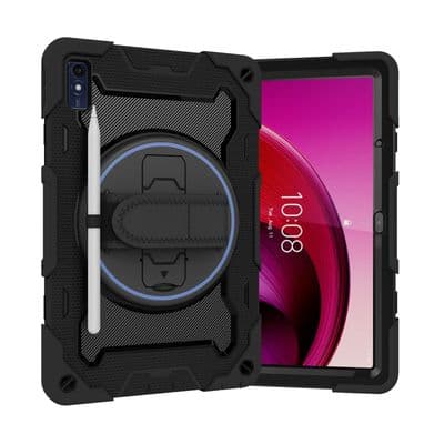 Ultra rugged 360 case for Lenovo Tab M10 5G with hand strap and kick stand