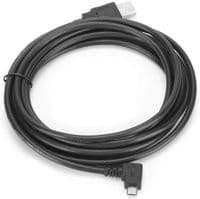 USB Type-C charge cable. Three metres in length with angled head in black