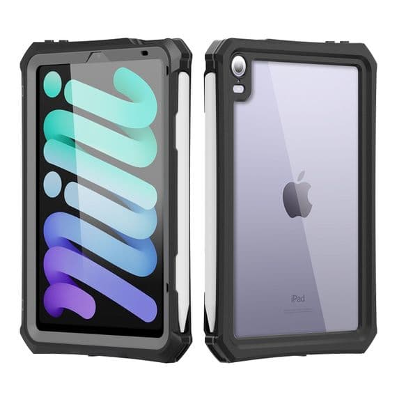 Waterproof case for the iPad mini 6 with strap and stand