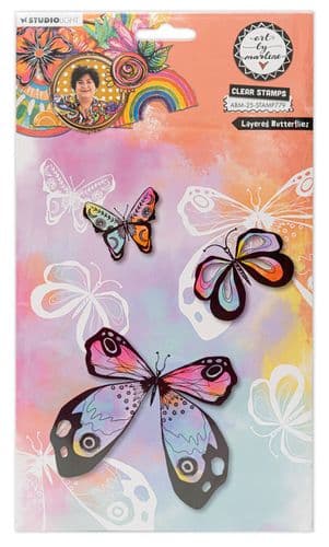 *Art by Marlene - Clear Stamps - Layered Butterflies