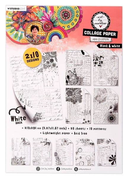 *Art by Marlene - College Paper Pad - Black & White