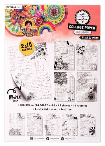 *Art by Marlene - College Paper Pad - Black & White