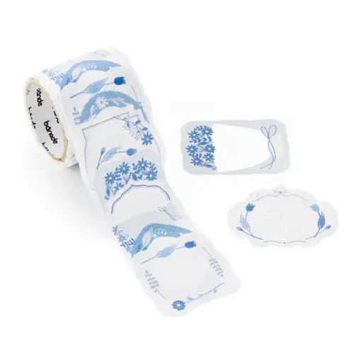 **Bande - Masking Roll Washi Stickers - Blue Flowers