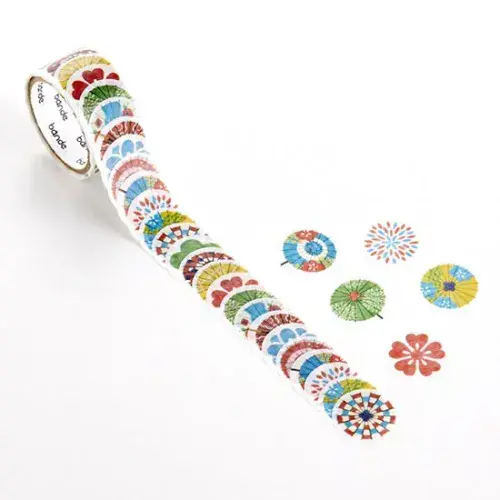 *Bande - Masking Roll Washi Stickers - Chic Umbrella & Flower