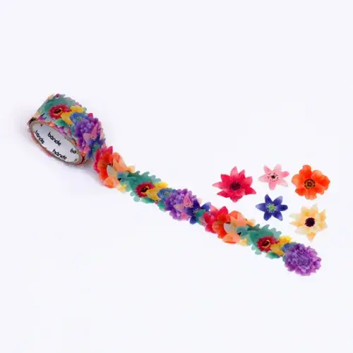 *Bande - Masking Roll Washi Stickers - Colourful Bouquet