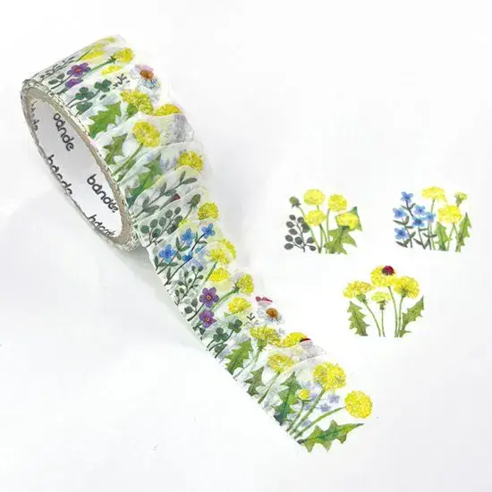 *Bande - Masking Roll Washi Stickers - Dandelion Fields
