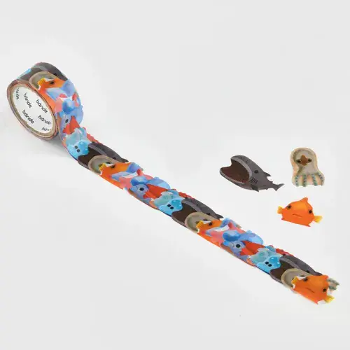 *Bande - Masking Roll Washi Stickers - Deep Sea Fish & Sea Creatures